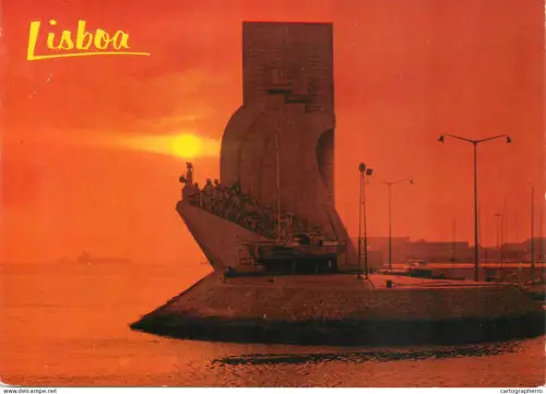 A5627 Portugal Lisboa Monument commemorating the Discoveries sunset view