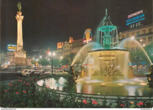 A5627 Portugal Lisboa Rossio night view