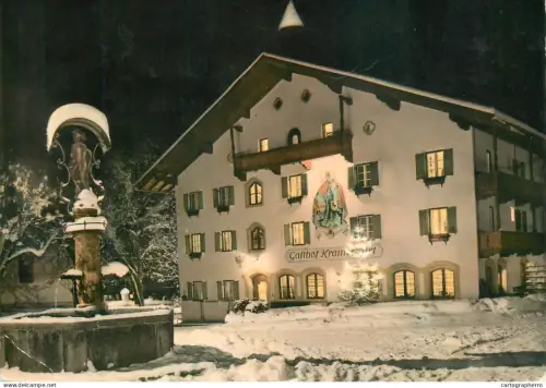 A5625 Austria Mayrhofen Zillertal Tirol Gasthaus "Karwendel" bei Nacht