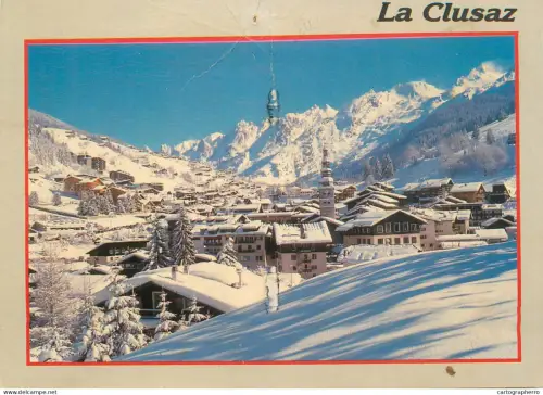 A5625 France La Clusaz Haute Savoie vue generale et la chaine des Aravis