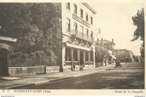 A1841 France Sathonay-Camp hotel de la Chapelle carte postale découpée cpa