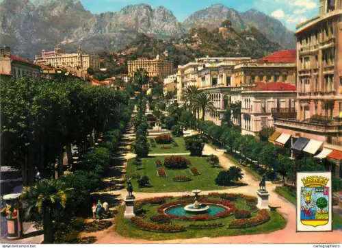 A5622 France Menton Cote d'Azur Les Grands Jardins et les hotels