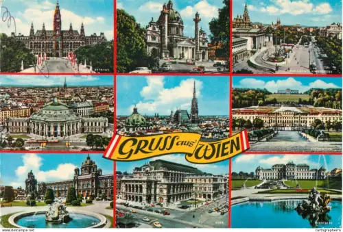 A5621 Austria Grusse aus Wien multi view
