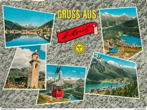 A5610 Switzerland Gruss aus St Moritz different views