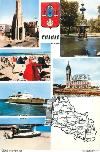 A5654 France Calais several views and map