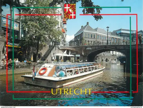 A5653 Netherlands Utrecht Oude Gracht canal sailing vessel