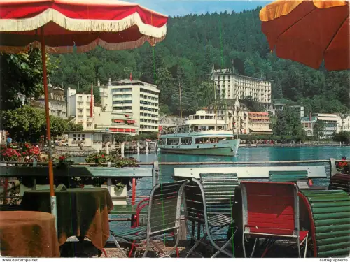 A5653 Switzerland Brunnen am Vierwaldstattersee sailing vessel