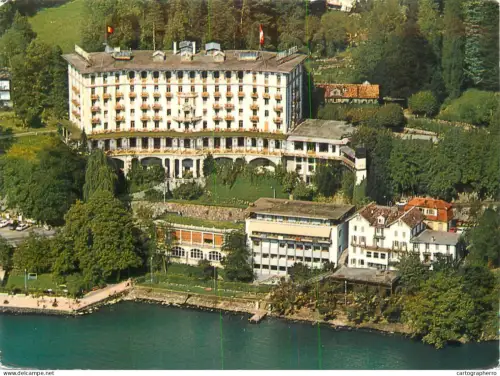 A5653 Switzerland Brunnen am Vierwaldstattersee Grand Hotel / Intersoc aerial view