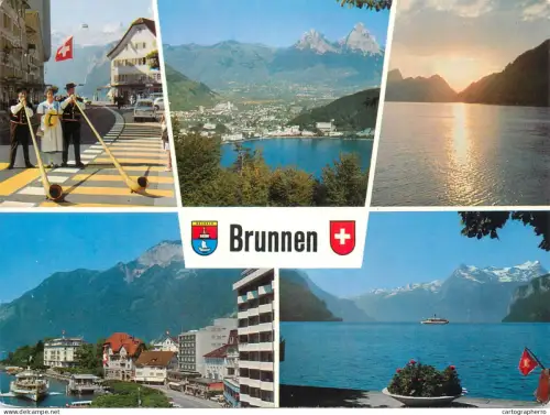 A5652 Switzerland Brunnen several views