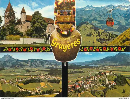 A5645 Switzerland Gruyeres multi view souvenir