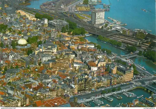 A5645 Netherlands Amsterdam Damrak aerial view