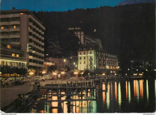 A5643 Switzerland Kurort Brunnen am Vierwaldstattersee bei Nacht