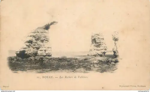 A6074 Royan les rochers de Vallieres cpa
