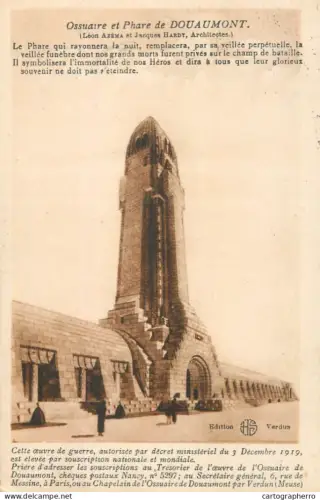 A6074 France Douaumont ossuaire et Phare