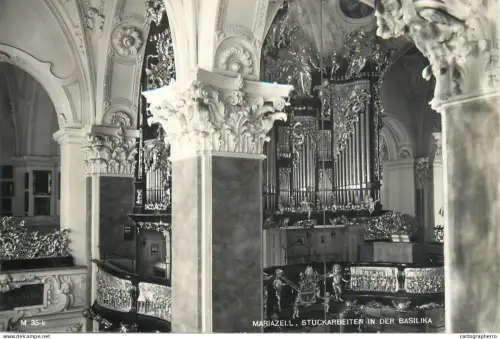 A5684 Austria Mariazell Stuckarbeiten in der Basilika