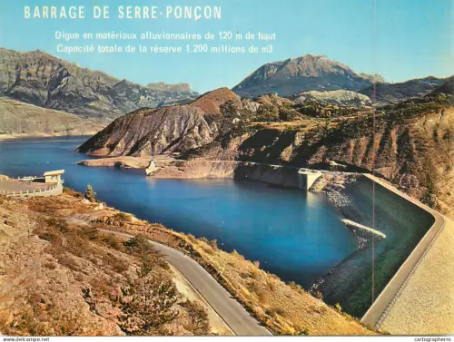 A5679 France Les Hautes Alpes Barrage et Lac de Serre Poncon Le Belvedere paysage de montagne
