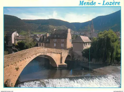 A5678 France Mende (Lozere) vue generale et Pont de Notre Dame