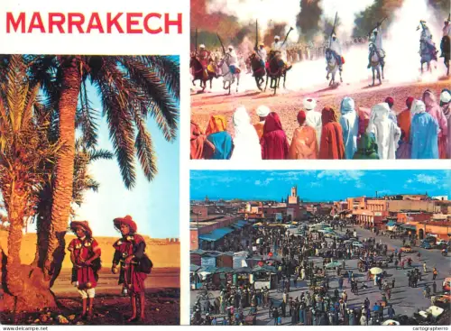 A5676 Africa Morocco Marrakech ethnic types and scenes multi view