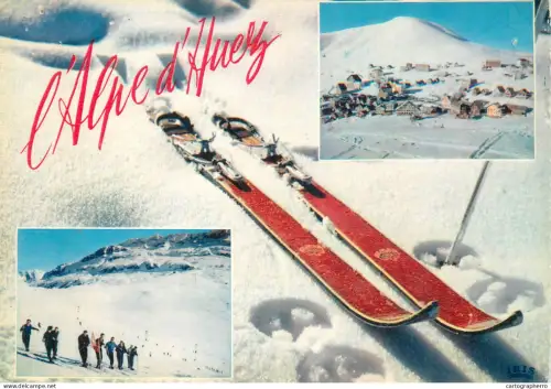 A5674 France L'Alpe d'Huez ski types and scenes multi view