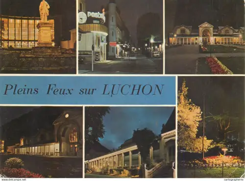 A5674 France Luchon (Haute Garonne) vues de nuit