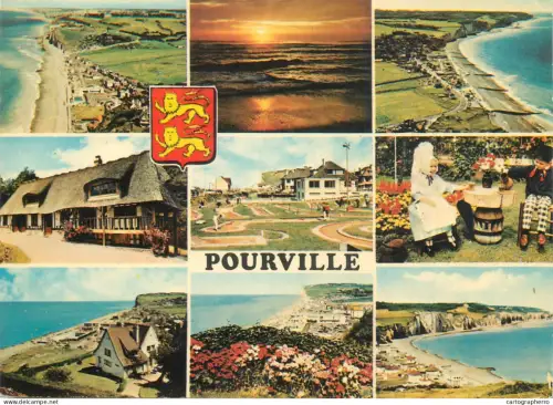 A5674 France Cote Normande Seine Maritime Pourville multi view souvenir