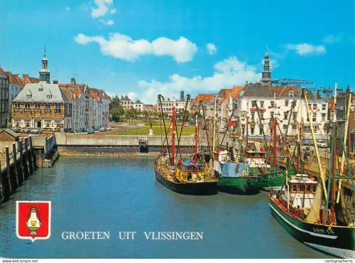 A5658 Netherlands Groeten uit Vlissingen harbour view