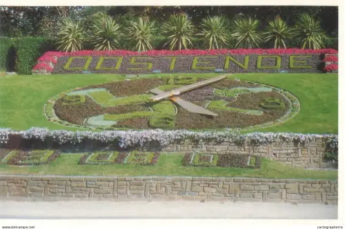 A5658 Belgium Oostende Bloemenuurwerk Zomer