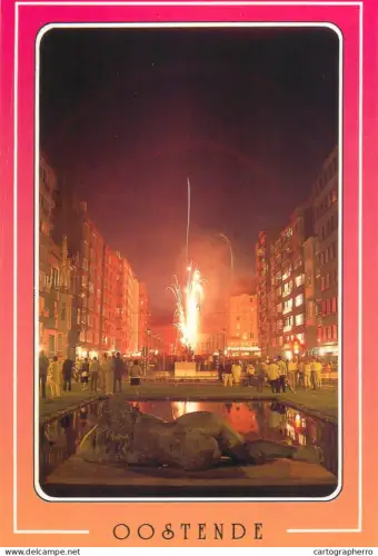 A5658 Belgium Oostende bei Nacht