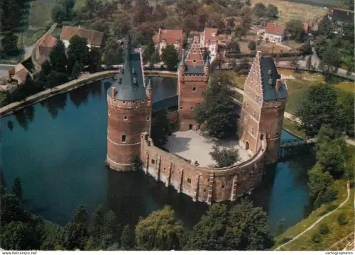 A5656 Belgium Beersel medieval castle aerial view