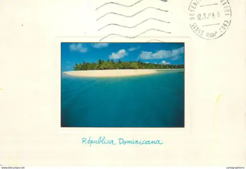 A5694 Dominican Republic island beach view place to identify 1988 image