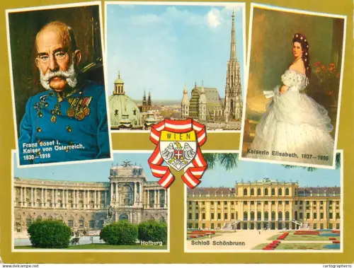 A5693 Austria Gruss aus Wien multi view souvenir