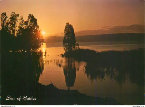 A5693 Israel Sea of Galillee sunset view