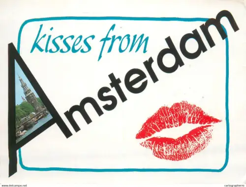 A5693 Netherlands kisses from Amsterdam souvenir
