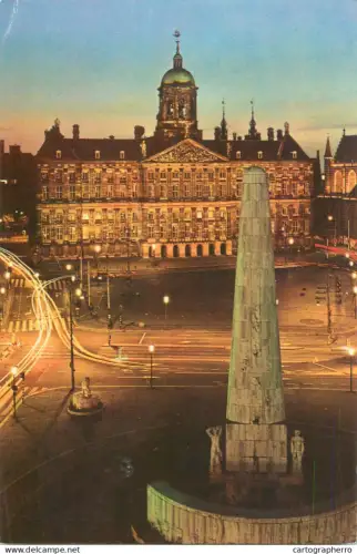 A5692 Netherlands Amsterdam Royal Palace & National Monument by night