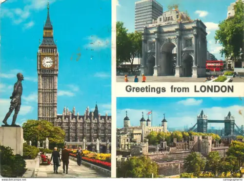 A5691 England greetings from London multi view souvenir