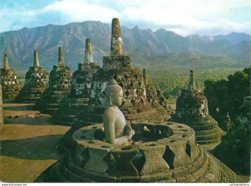A5691 Indonesia Java Open Stupa with Buddha