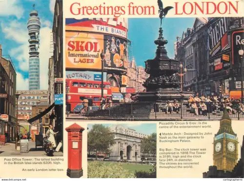 A5691 England London's landmarks souvenir multi view