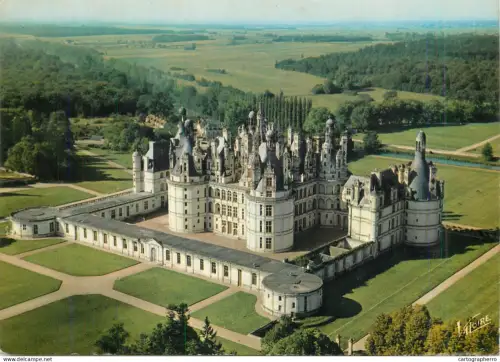 A5691 France Chambord (Loir et Cher) vue aerienne du chateau