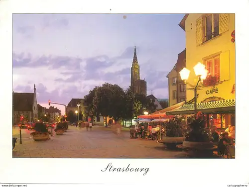 A5690 France Strasbourg evening view