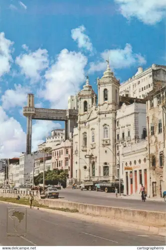 A5690 Brazil Salvador Igreja Nossa Senhora da Conceição da Praia & Elevador Lacerda