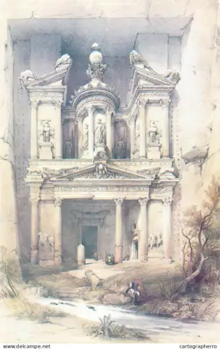 A5690 Jordan Petra Al-Kazneh by David Roberts 1839