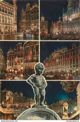 A5690 Belgium Bruxelles several nocturnal aspects souvenir
