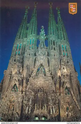 A5689 Spain Barcelona Sagrada Familia night view