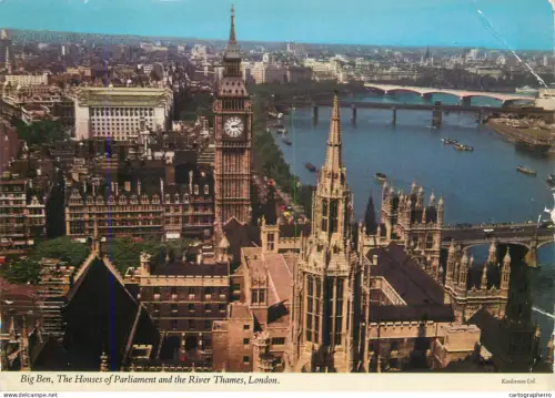 A5689 England London River Thames, Houses of Parliament and Big Ben