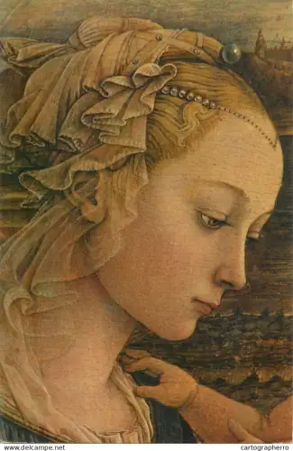 A5689 Italy Firenze La Vergine col Figlio (particolare) di Fra Filippo Lippi