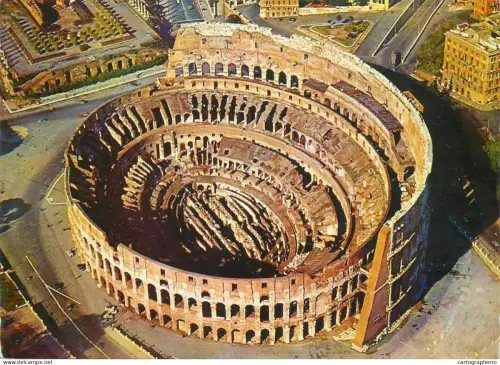 A5689 Italy Roma Il Colosseo aerial view