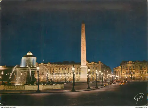 A5688 France Paris Place de la Concorde vue de nuit