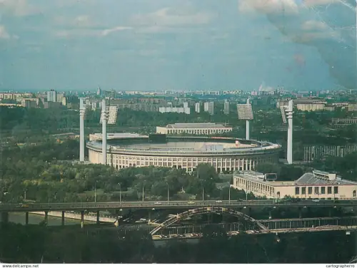 A5687 Russia Moscow view over Lenin Central Stadium at Luzhniki panorama