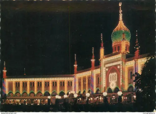 A5687 Denmark Copenhagen Tivoli restaurant Nimb night view