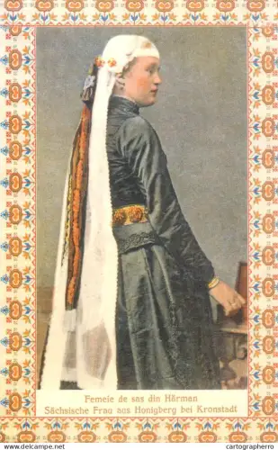 A5686 Romania femeie din Harman - port national sasesc de la 1900